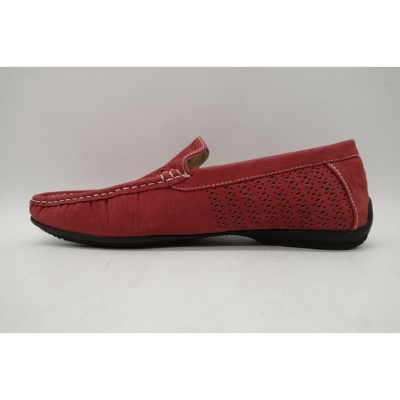 Stacy Adams Red Perforated Casual Slip On Driving Loafers Shoes Mens 9 M main image 10